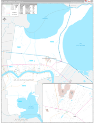 St. John the BaptistParish (County), LA Wall Map Premium Style 2024